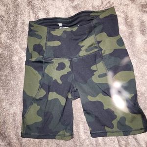 All in Motion | Green Camo Bike Shorts | Small